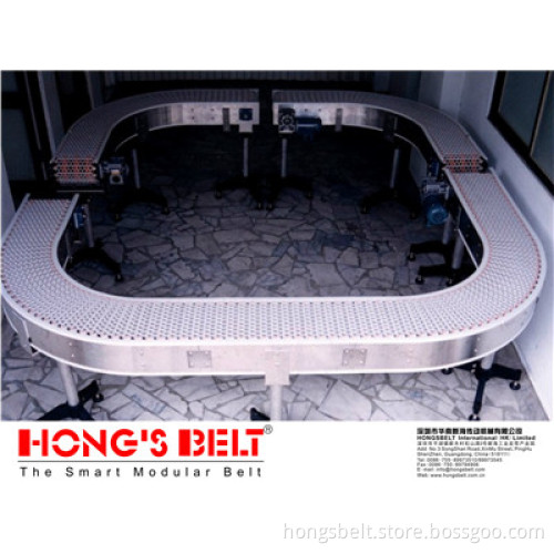 The Curved Food Grade Modular Belt (HS-300B)